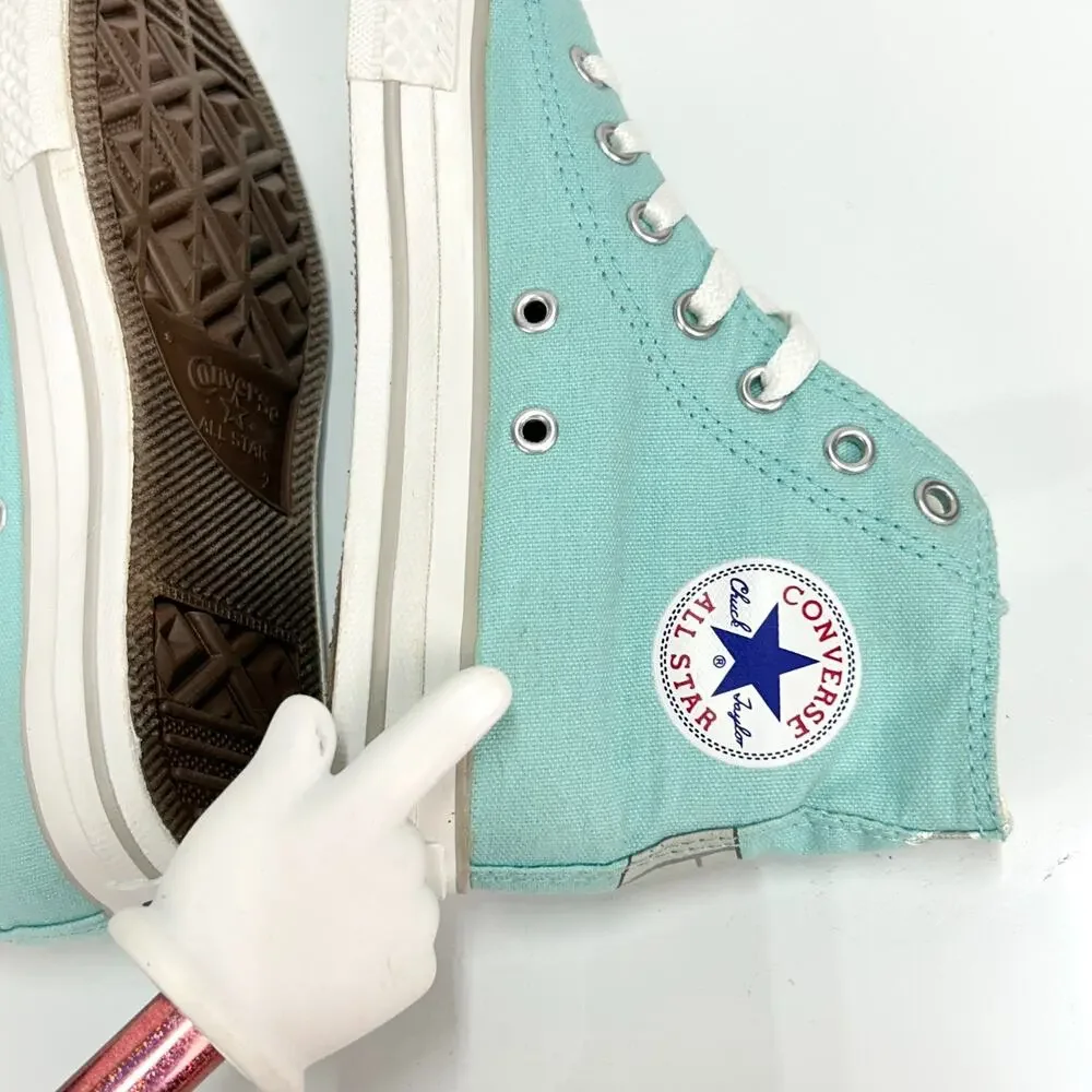 Converse Chuck Taylor Space Hi Top Youth Size 2 All Star Blue Dog Airplane Sky